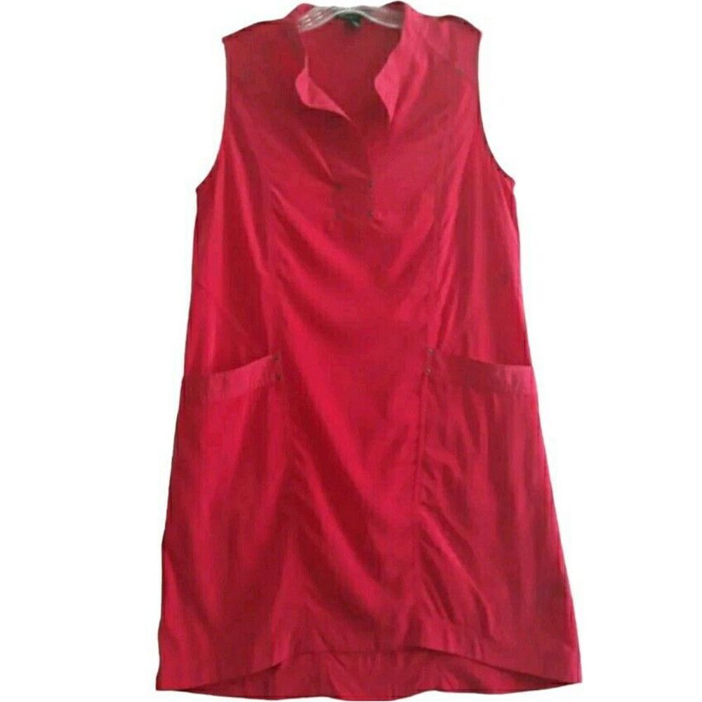Kenneth Cole Dress Womens Medium Coral Sleeveless Pullover Lightweight Knee Leng